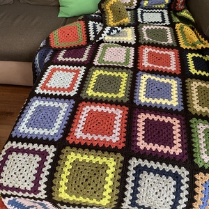 Horgolt takaró - otthon & életmód - lakástextil - felnőtt takaró, pléd - Meska.hu