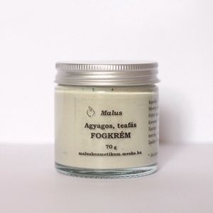 Agyagos, teafás fogkrém 70 g - UTÁNTÖLTŐ - Meska.hu