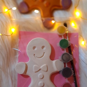 Karácsonyi DIY Kreatív Készlet - Festhető mézeskalács vagy karácsonyi díszek szett - diy (csináld magad) - egységcsomag - Meska.hu