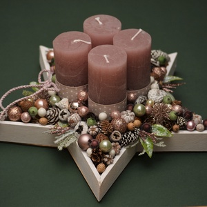 Púderes adventi csillag - Meska.hu