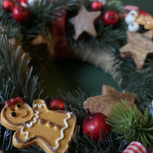 Mézeskalácsos almás koszorú - karácsony - adventi díszek - adventi ajtódísz - Meska.hu Mézeskalácsos almás koszorú - karácsony - adventi díszek - adventi ajtódísz - Meska.hu