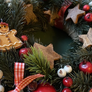 Mézeskalácsos almás koszorú - karácsony - adventi díszek - adventi ajtódísz - Meska.hu Mézeskalácsos almás koszorú - karácsony - adventi díszek - adventi ajtódísz - Meska.hu