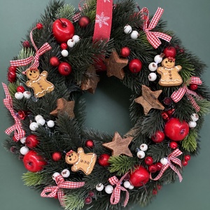 Mézeskalácsos almás koszorú - karácsony - adventi díszek - adventi ajtódísz - Meska.hu Mézeskalácsos almás koszorú - karácsony - adventi díszek - adventi ajtódísz - Meska.hu