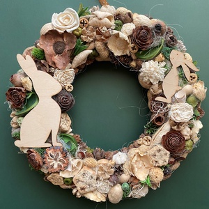 Nyuszi Hopp! koszorú - Meska.hu