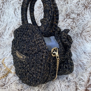 Clarissa horgolt extravagáns, kézi- és crossbody táska - táska & tok - kézitáska & válltáska - válltáska - Meska.hu