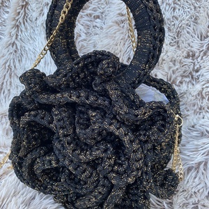 Clarissa horgolt extravagáns, kézi- és crossbody táska - táska & tok - kézitáska & válltáska - válltáska - Meska.hu