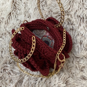 Marisol horgolt, rózsa formájú kézi- és crossbody táska - táska & tok - kézitáska & válltáska - válltáska - Meska.hu
