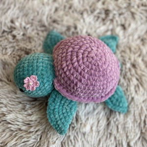 Gló plüss horgolt teknős teknőslány 25cm hosszú - játék & sport - plüssállat & játékfigura - más figura - Meska.hu