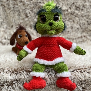 Karácsonyi Grincs és Max a kutyája - játék & sport - plüssállat & játékfigura - plüss mesefigurák - Meska.hu