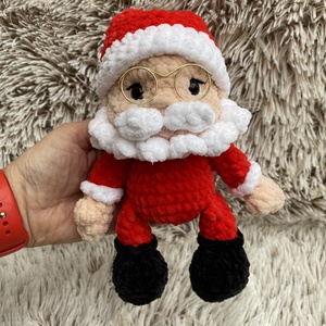 Horgolt szemüveges Télapó, Télapu, Játék & Sport, Plüssállat & Játékfigura, Ember, Horgolás, Hímzés, MESKA