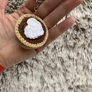 Kávés bögre szíves tejszínhabbal kulcstartó - táska & tok - kulcstartó & táskadísz - kulcstartó - Meska.hu