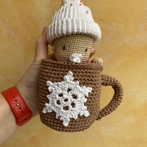 Horgolt bögrés baba, Játék & Sport, Baba & babaház, Baba, Horgolás, Hímzés, MESKA