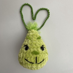 Horgolt Grincs karácsonyfadísz, kulcstartó vagy táskadísz - karácsony - karácsonyi lakásdekoráció - karácsonyfa, grincsfa - Meska.hu