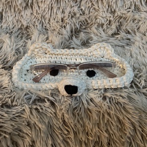 Horgolt jegesmacis szemüvegtartó / napszemüvegtartó  - Meska.hu