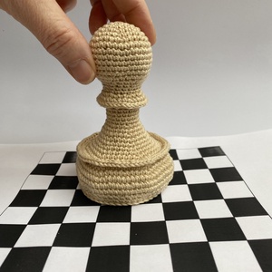 Horgolt sakk - Gyalog sakkfigura, Játék & Sport, Táblajáték és Kártyajáték, Sakk, Horgolás, Hímzés, MESKA