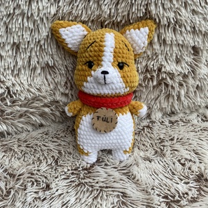 Horgolt Corgi kutya - Meska.hu