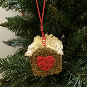 Horgolt karácsonyi díszek, Mézike és angyalkás dísz - Meska.hu