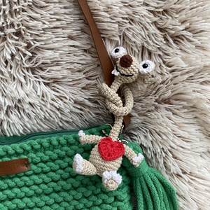 Horgolt lajhár a Jégkorszak meséből, Sid egy kis szívvel (vagy anélkül) - játék & sport - plüssállat & játékfigura - plüss mesefigurák - Meska.hu