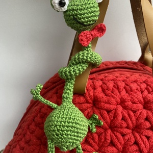 Horgolt hosszúnyakú fiú béka, Játék & Sport, Plüssállat & Játékfigura, Béka, Horgolás, MESKA