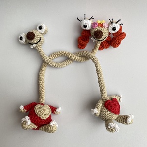 Horgolt lajhár a Jégkorszak meséből, Sid egy kis szívvel (vagy anélkül) - játék & sport - plüssállat & játékfigura - plüss mesefigurák - Meska.hu