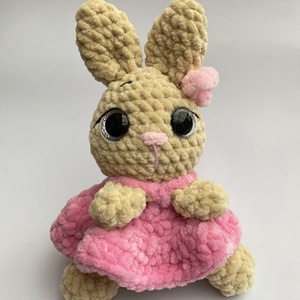 Horgolt plüss nyuszi, fiú vagy lány - játék & sport - plüssállat & játékfigura - nyuszi - Meska.hu