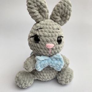 Horgolt plüss nyuszi, fiú vagy lány - játék & sport - plüssállat & játékfigura - nyuszi - Meska.hu