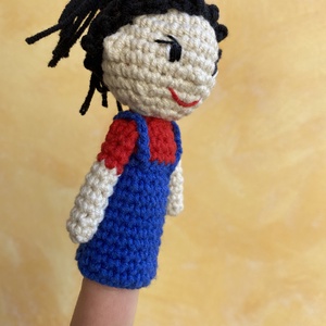 Kézzel horgolt Annipanni ujjbáb meséléshez - játék & sport - bábok - ujjbáb - Meska.hu