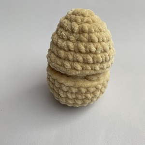 Húsvéti horgolt meglepetés, kiscsibe kivehető tojásban - játék & sport - plüssállat & játékfigura - más figura - Meska.hu