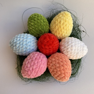 Húsvéti horgolt tojás (2 db) választható több színben - Meska.hu