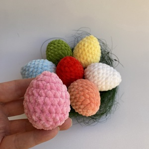 Húsvéti horgolt tojás (2 db) választható több színben - játék & sport - plüssállat & játékfigura - más figura - Meska.hu