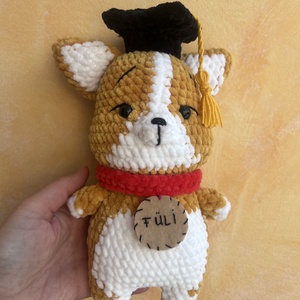 Horgolt ballagó Corgi kutya - Meska.hu