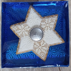 Mézeskalács asztaldísz, csillag alakú - Meska.hu