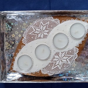 Mézeskalács adventi asztaldísz - karácsony - karácsonyi lakásdekoráció - ünnepi asztaldekoráció - Meska.hu