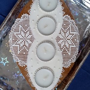 Mézeskalács adventi asztaldísz - karácsony - karácsonyi lakásdekoráció - ünnepi asztaldekoráció - Meska.hu