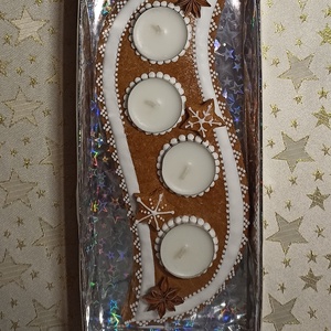 Mézeskalács adventi asztaldísz - karácsony - adventi díszek - adventi asztaldísz - Meska.hu