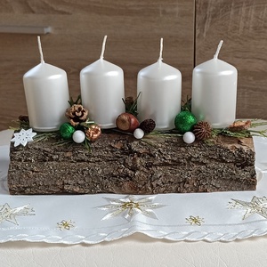 Karácsonyi adventi asztaldísz - karácsony - adventi díszek - adventi asztaldísz - Meska.hu