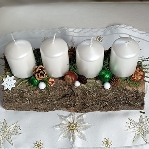 Karácsonyi adventi asztaldísz - karácsony - adventi díszek - adventi asztaldísz - Meska.hu