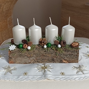 Karácsonyi adventi asztaldísz - karácsony - adventi díszek - adventi asztaldísz - Meska.hu