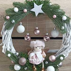 Karácsonyi ajtódísz, kopogtató - karácsony - karácsonyi lakásdekoráció - karácsonyi ajtódíszek - Meska.hu