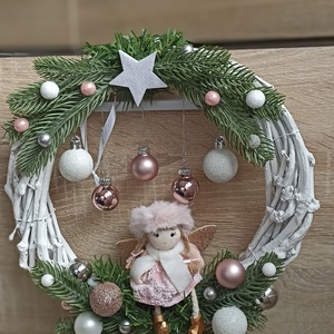 Karácsonyi ajtódísz, kopogtató - karácsony - karácsonyi lakásdekoráció - karácsonyi ajtódíszek - Meska.hu
