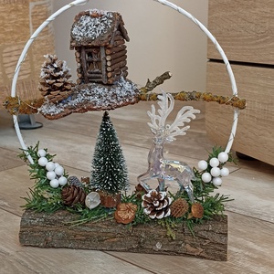 Karácsonyi adventi asztaldísz - karácsony - adventi díszek - adventi asztaldísz - Meska.hu