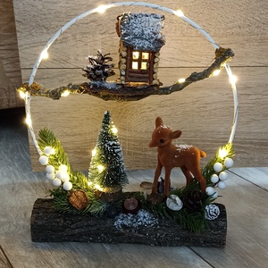 Karácsonyi adventi asztaldísz - Meska.hu