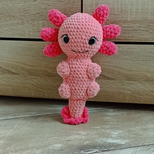 Horgolt amigurumi axolotl, Játék & Sport, Plüssállat & Játékfigura, Más figura, Horgolás, Varrás, MESKA