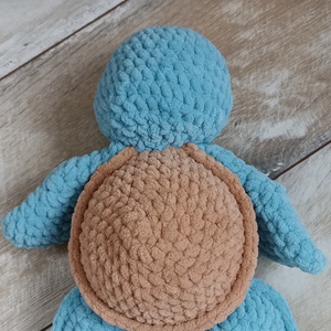 Horgolt kék színű amigurumi teknős - játék & sport - plüssállat & játékfigura - más figura - Meska.hu