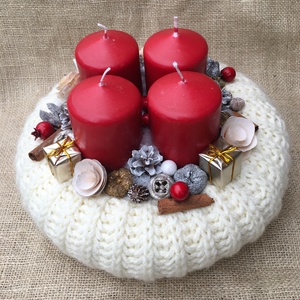 Adventi koszorú, karácsonyi asztaldísz - Meska.hu