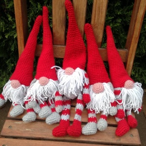 Karácsonyi manó, amigurumi manó - Meska.hu