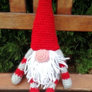 Karácsonyi manó, amigurumi manó - karácsony - karácsonyi lakásdekoráció - karácsonyi lakásdíszek - Meska.hu