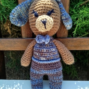 Amigurumi kutya, amigurumi kutyus, amigurumi figura, amigurumi állatka, Otthon & Életmód, Dekoráció, Asztal és polc dekoráció, Asztaldísz, Horgolás, MESKA
