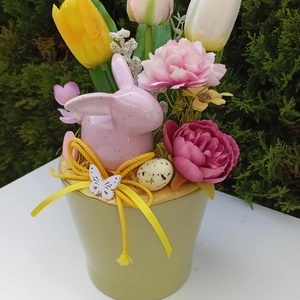 Húsvétii asztaldísz, Otthon & Életmód, Dekoráció, Asztal és polc dekoráció, Asztaldísz, Virágkötés, MESKA