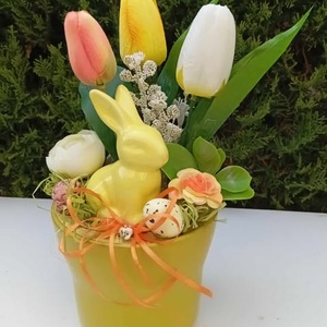 Húsvétii asztaldísz, Otthon & Életmód, Dekoráció, Asztal és polc dekoráció, Asztaldísz, Virágkötés, MESKA